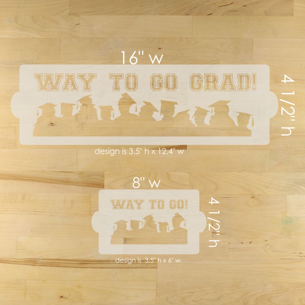 Grad Silhouette Cake Side Stencil