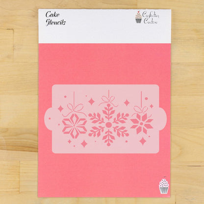 Snowflake Garland Cake Side Stencil