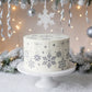 Snowflake Garland applied to the sides of a winter wonderland theme cake.