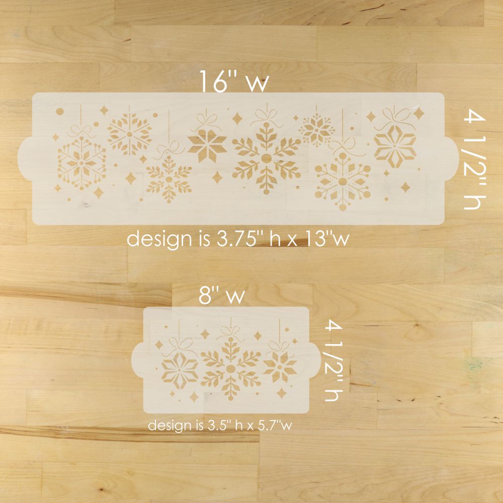 Snowflake Garland Cake Side Stencil