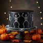 Halloween cake decorated with the Skeleton Cake stencil