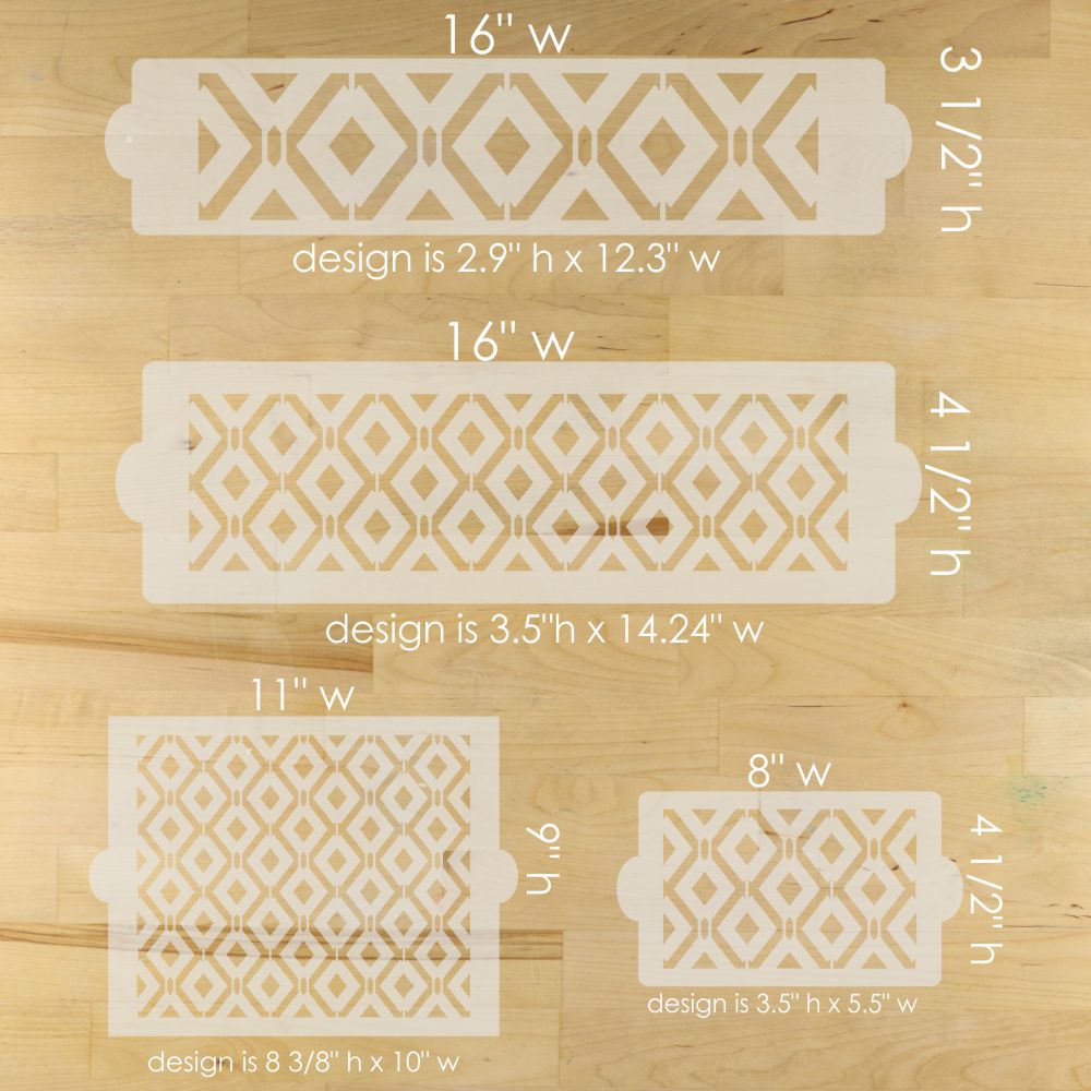 Astoria Diamond Cake Side Stencil