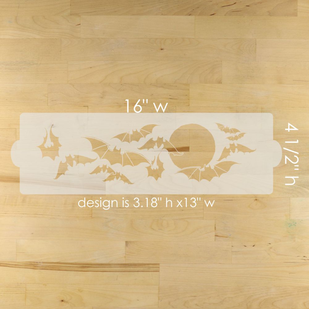 Midnight Madness Cake Stencil Dimensions