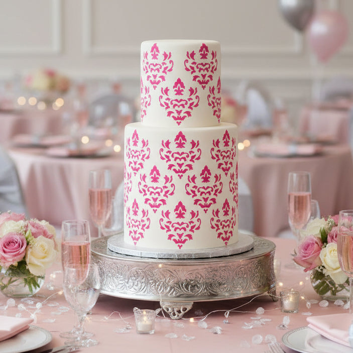 Palermo Damask Cake Side Stencil