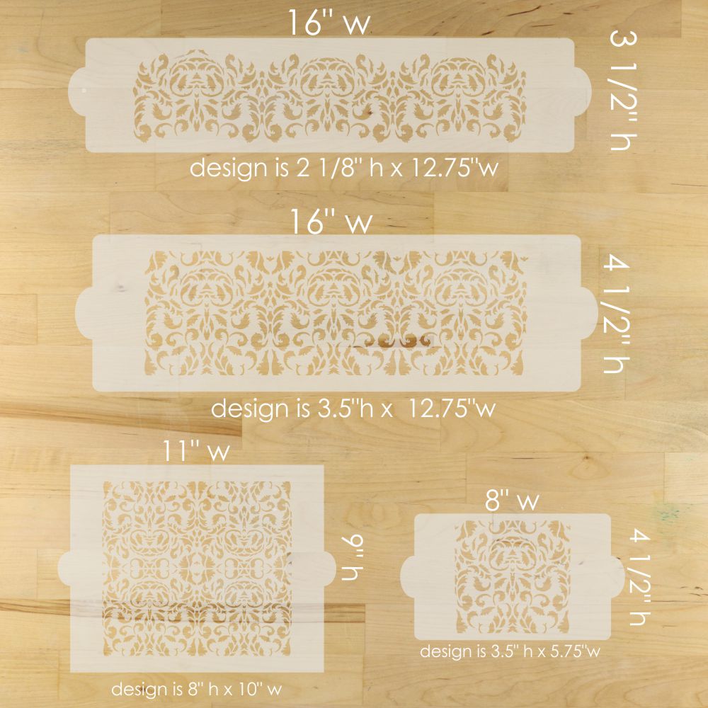 Acanthus Cake Side Stencil