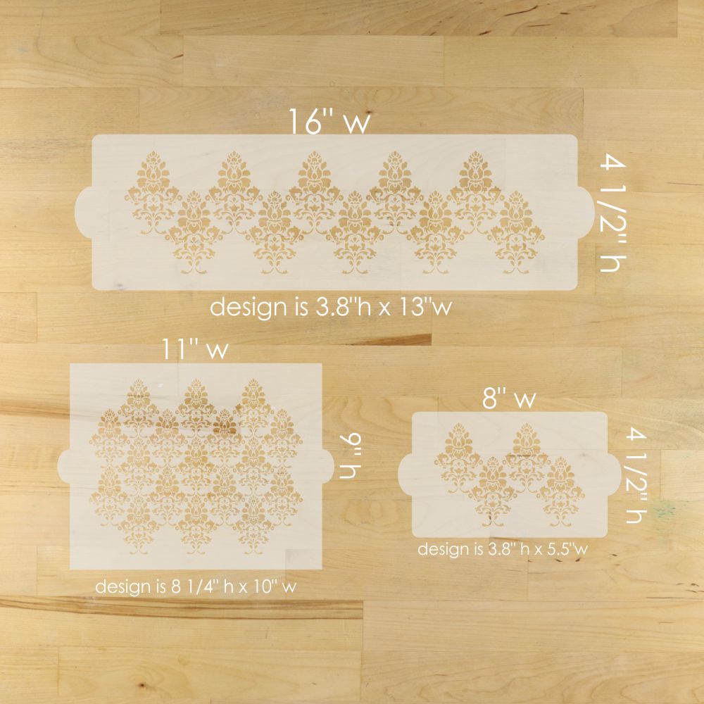 Damascus Cake Side Stencil