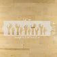 Zombie Hands cake stencil dimensions