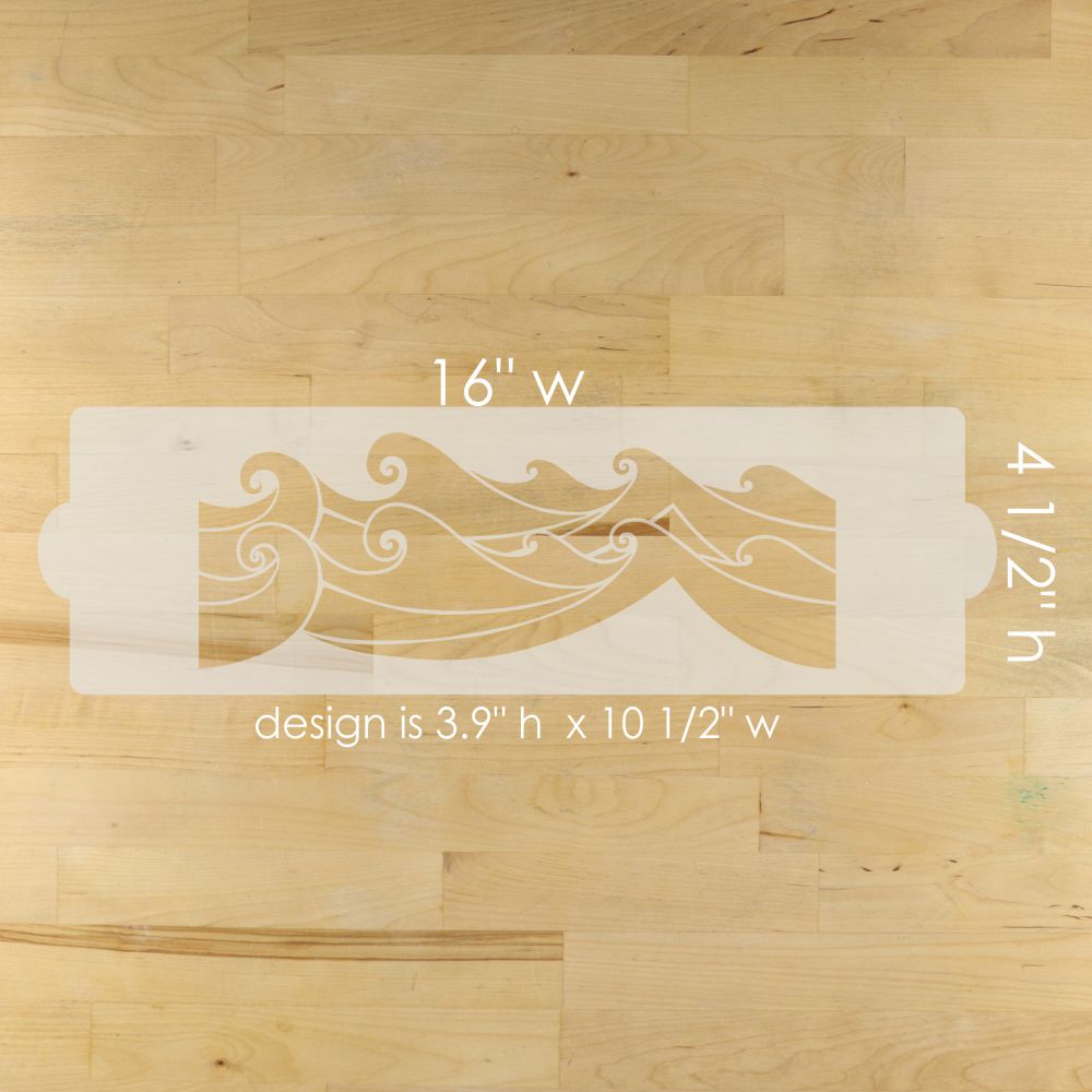Rolling Waves Cake Side Stencil
