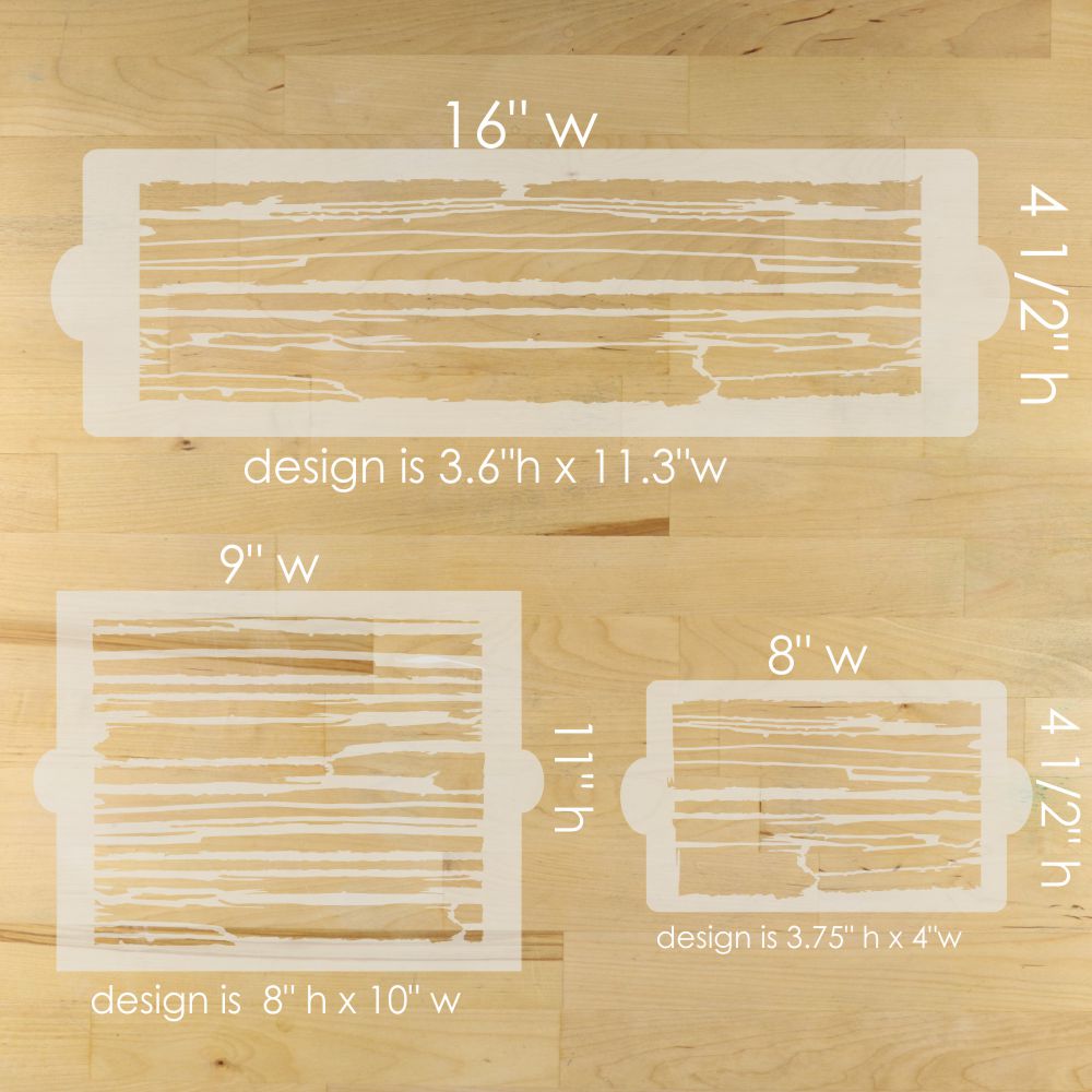 Wood Plank Cake Side Stencil