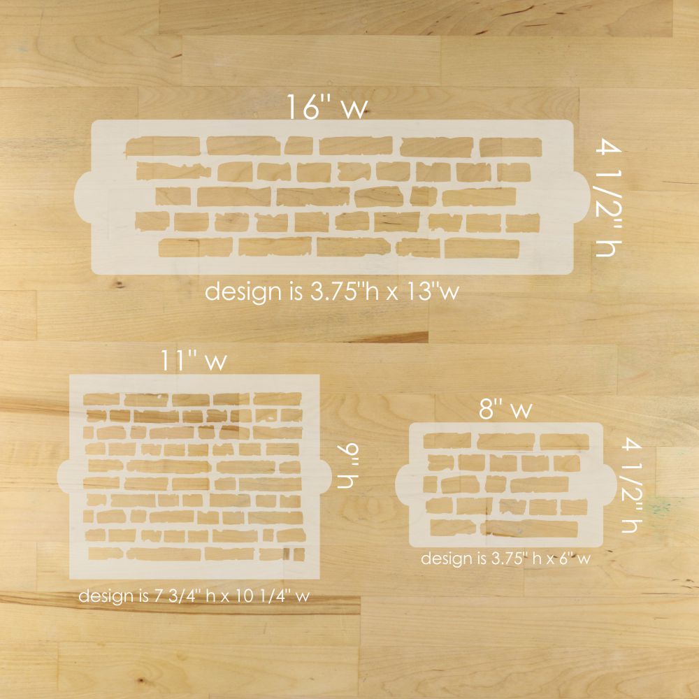Brick Wall Cake Side Stencil