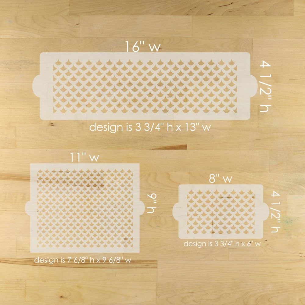 Scale Cake Stencil Dimensions