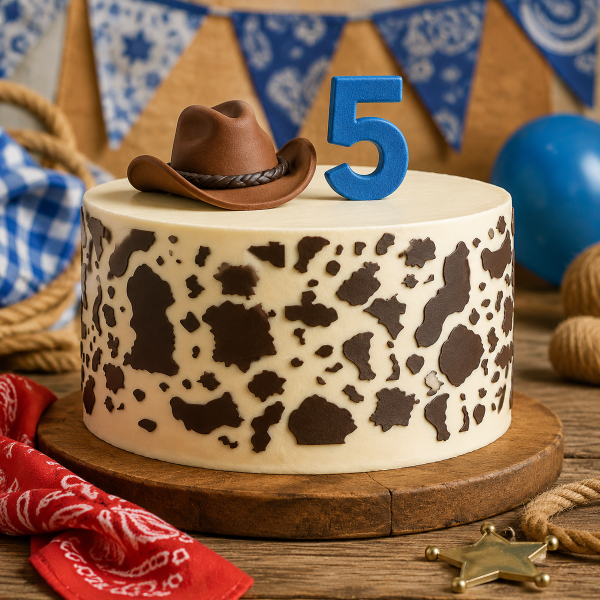 Cow Print Cake Side Stencil