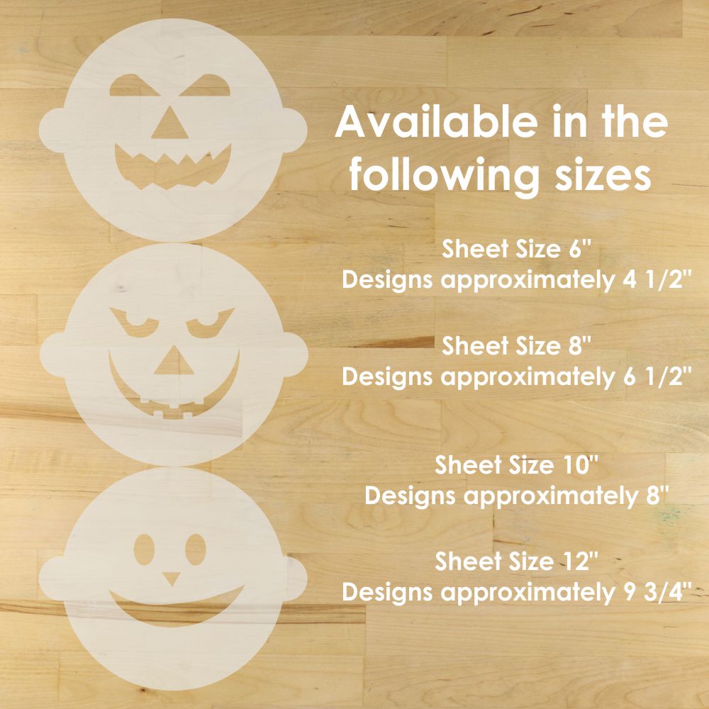 Jack O Lantern Cake Top Stencil Trio