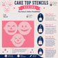 Jack O Lantern Cake Top Stencil Trio