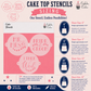 Wedding top stencil sizing information 