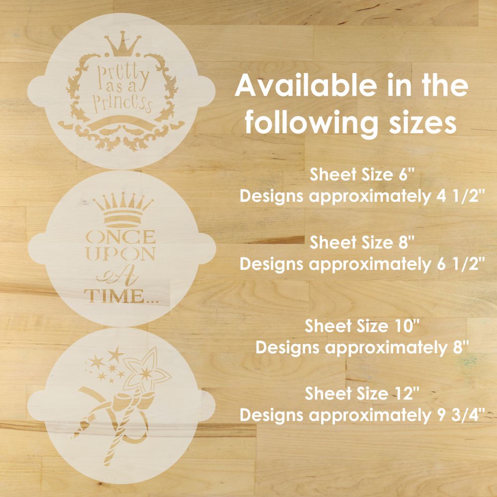 Fairy Tale Cake Top Stencil Trio