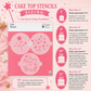 Princess Cake Top Stencil Trio