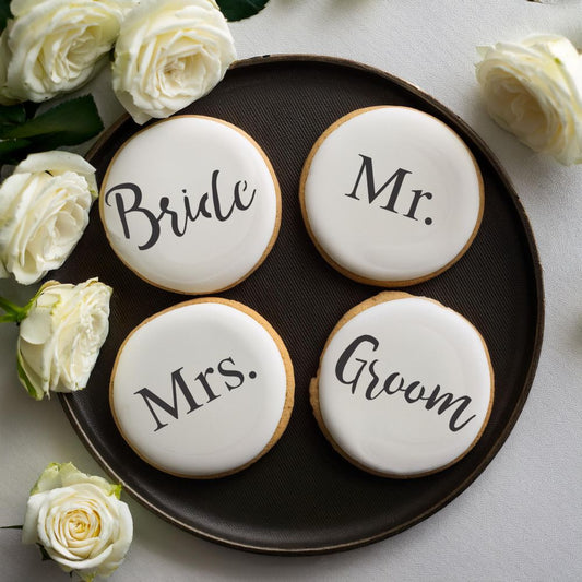 Wedding Bride and Groom Cookies