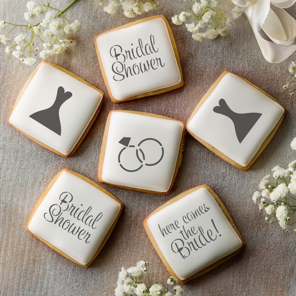 Bridal Shower Cookie Stencil