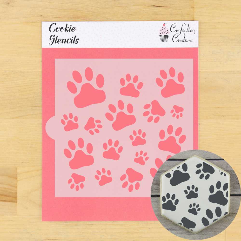 Paw Prints Cookie Stencil