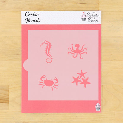 Sea Creatures Accent Cookie Stencil