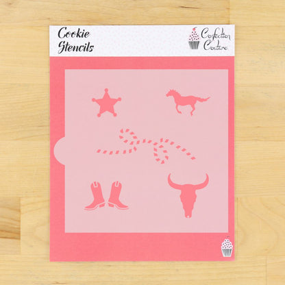 Cowboys Set Cookie Stencil