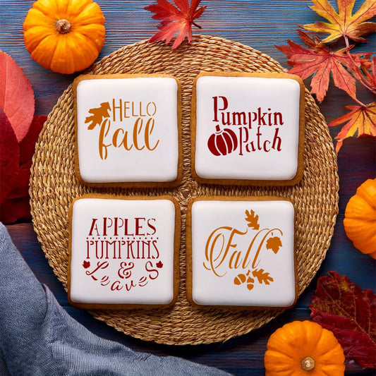 Autumn Message Cookie Stencils