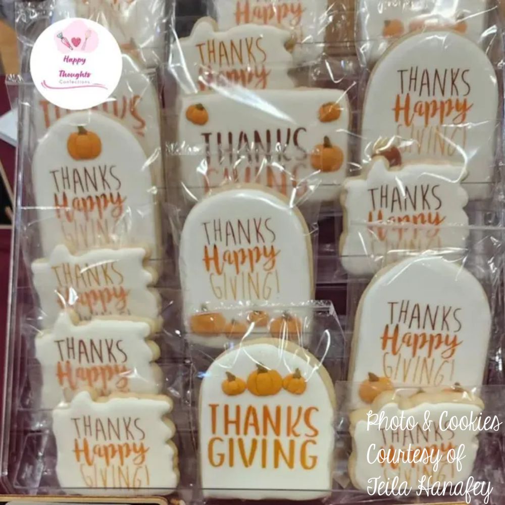 Give Thanks Message Cookie Stencils