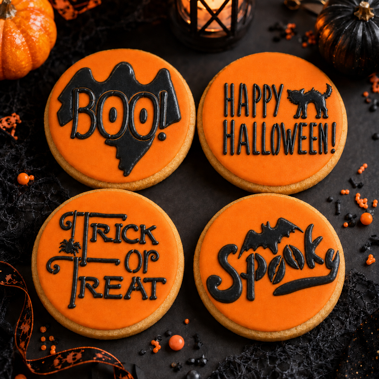 Halloween Messages Cookie Stencil