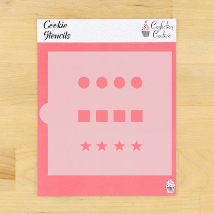Basic Shapes PYO Paint Palette Cookie Stencil