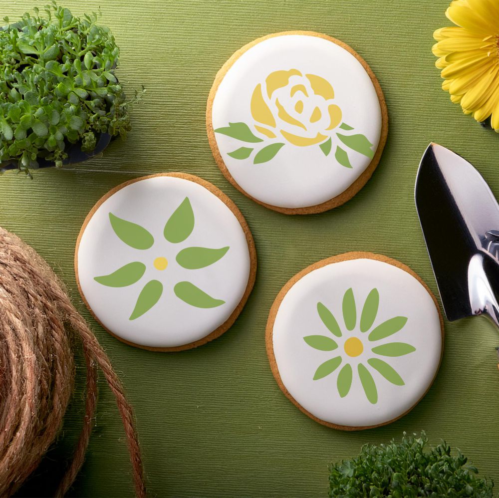 Spring Flowers Cookie Stencil