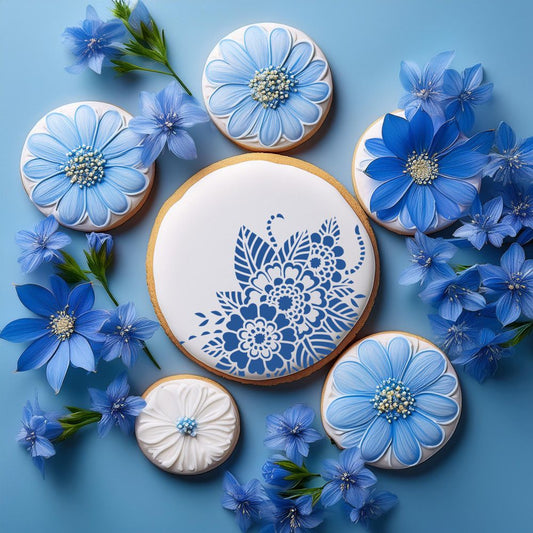 Ornamental Floral Cookie Stencil