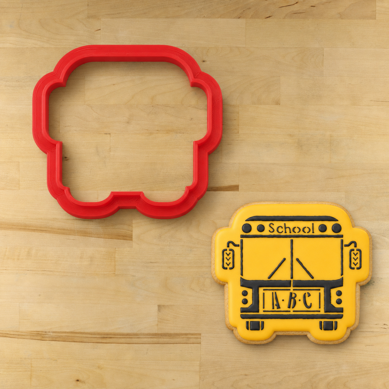 School Bus Cookie Stencil