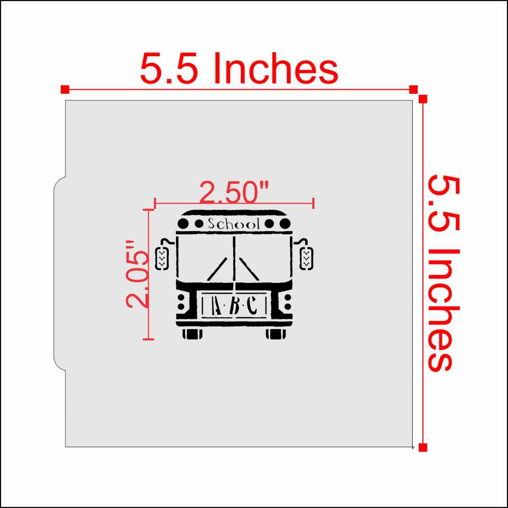 School Bus Cookie Stencil