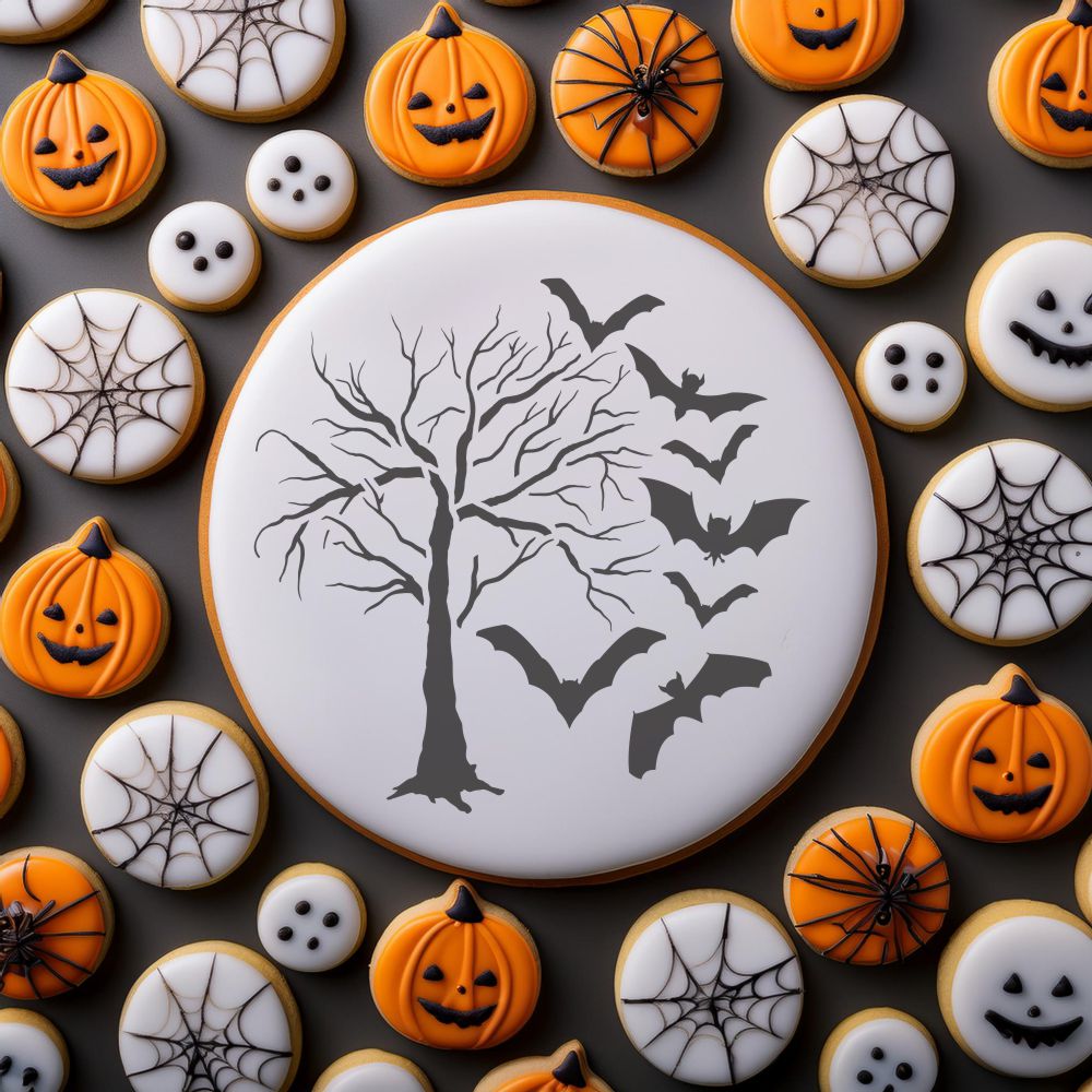 After Midnight Halloween Cookie Stencil