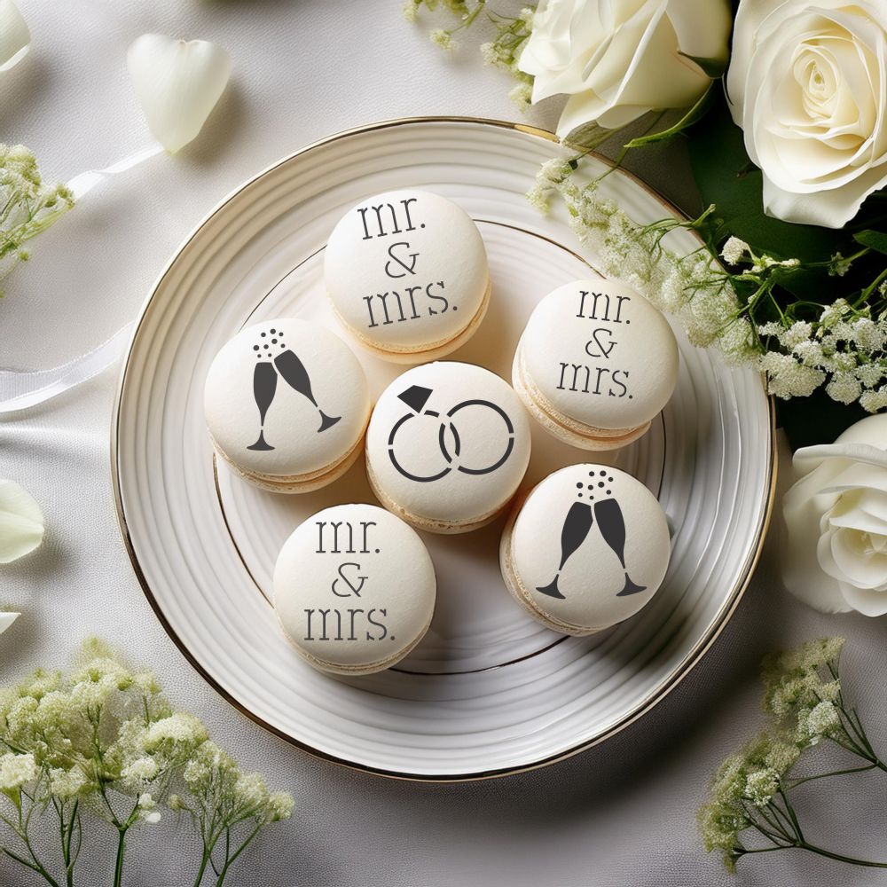 Wedding Round Cookie Stencil 3 Pc Set