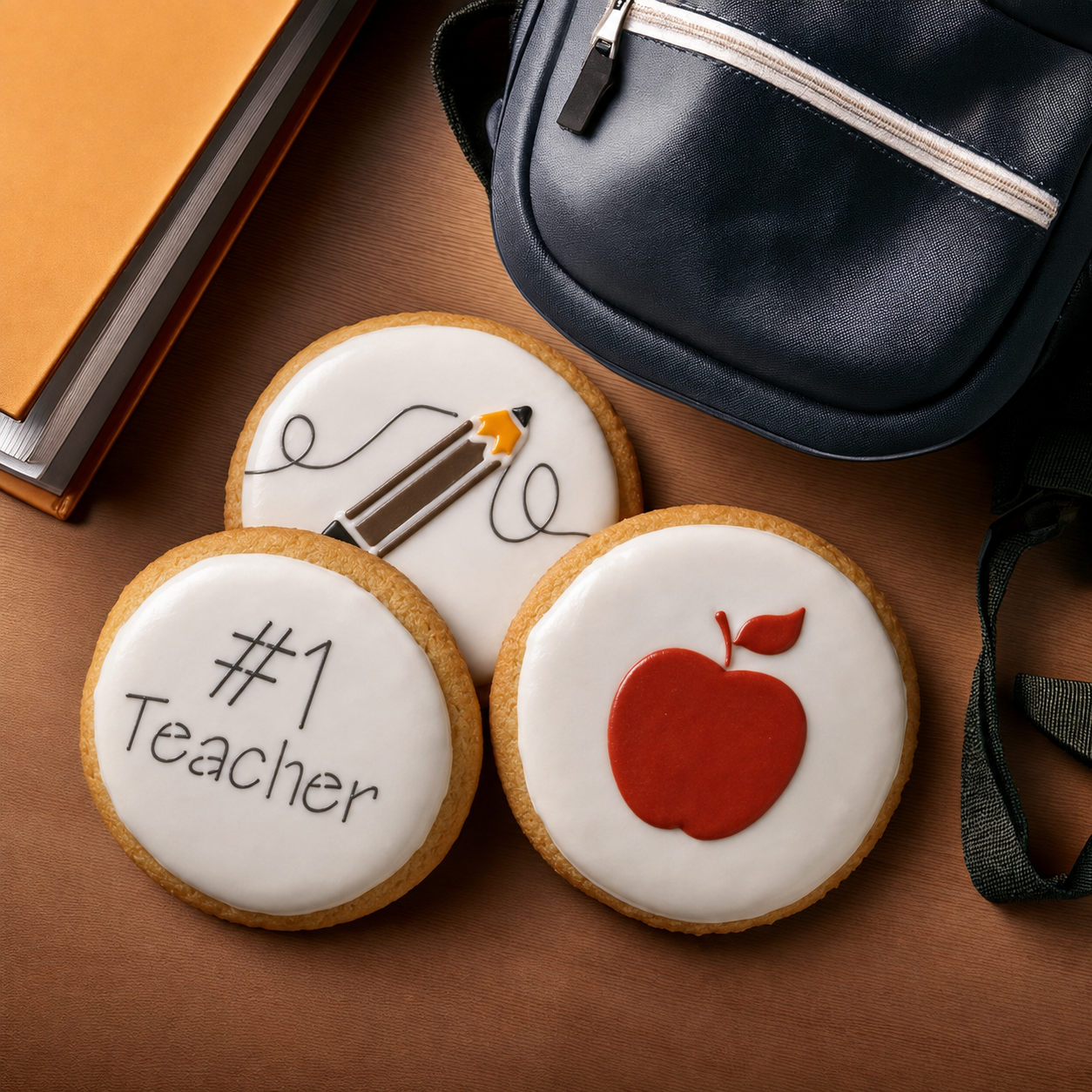 Number 1 Teacher Round Cookie Stencil 3 Pc Set