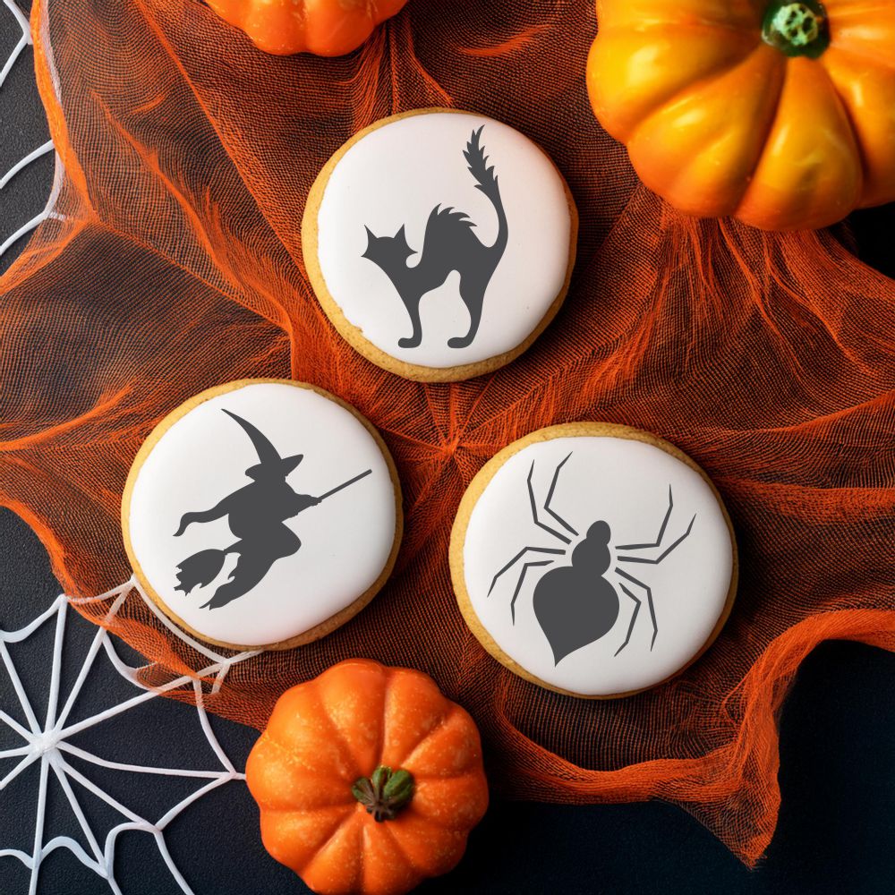 Halloween Round Cookie Stencil 3 Pc Set