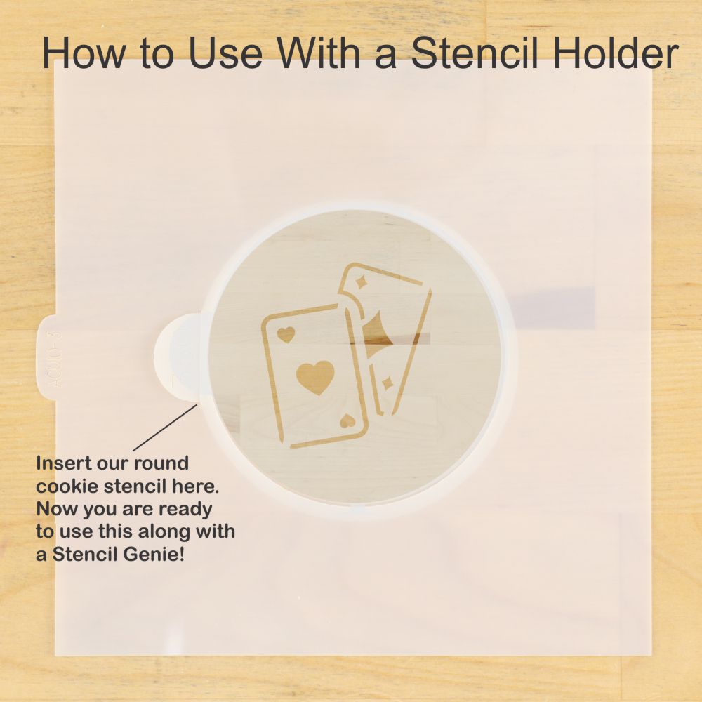 Poker Round Cookie Stencil 3 Pc Set