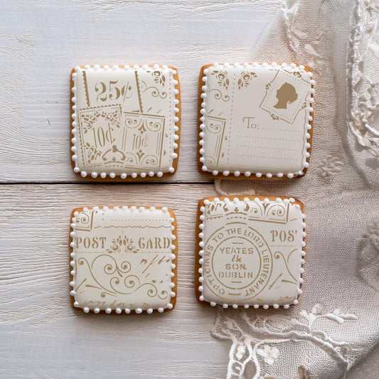 Victorian Postcards Cookie Stencil