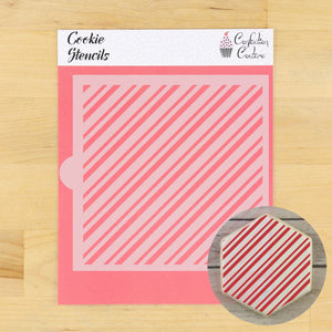 Candy Cane Stripe Cookie Stencil