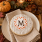 Autumn Maple Monogram Background Cookie Stencil