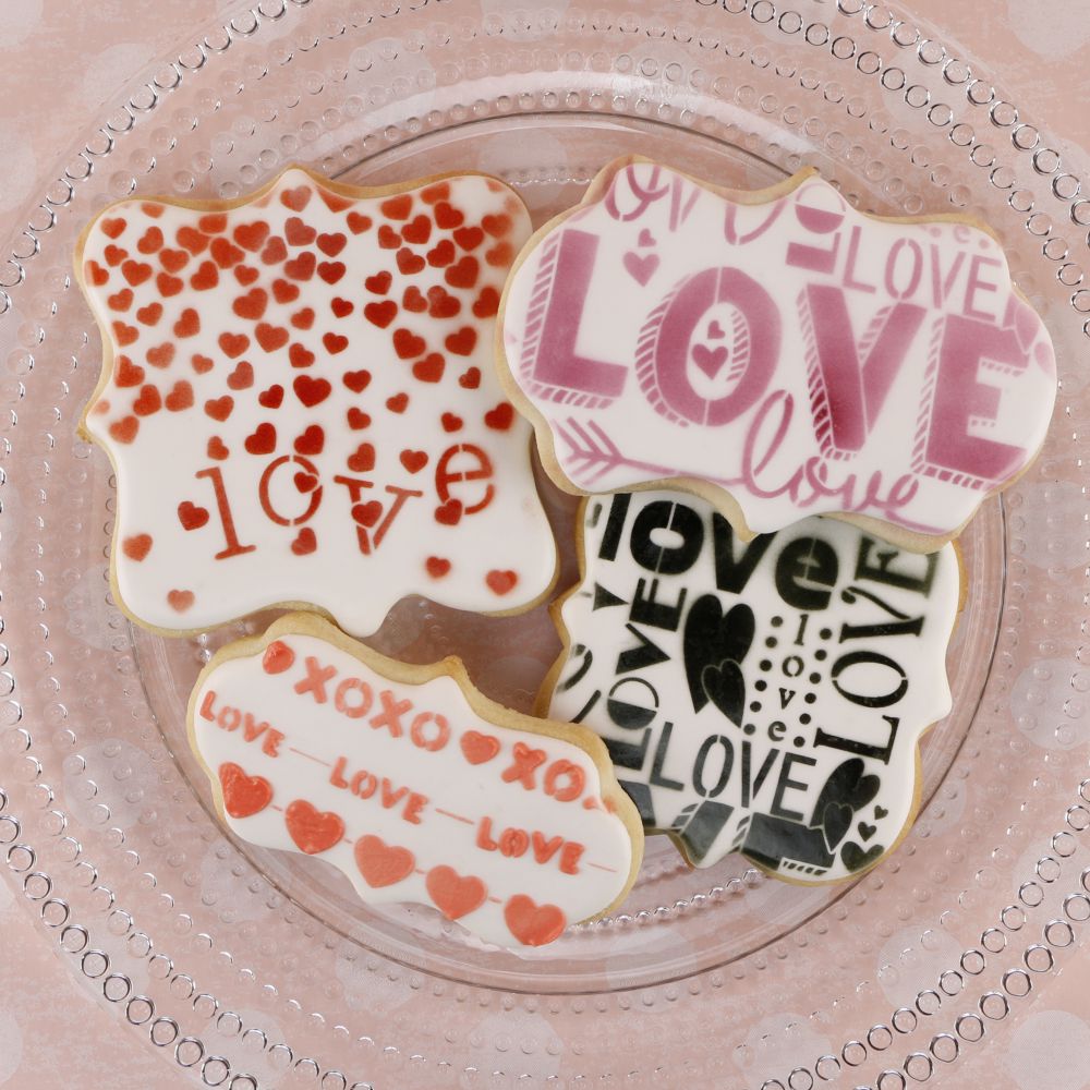 Valentine Confetti Cookie Stencil