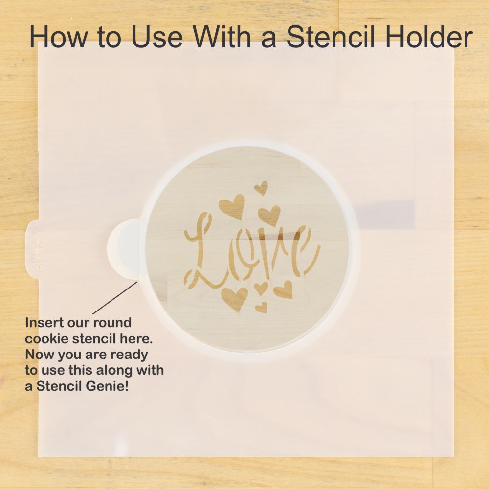 Valentines Round Cookie Stencil 3 Pc Set