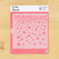 Cookie stencils featuring a vibrant pink floral design for decorating cookies.