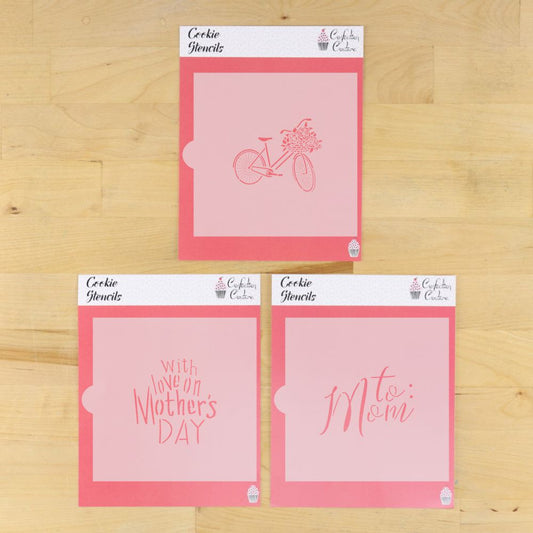 Mother's Day Love Cookie Stencil 3 Sheets