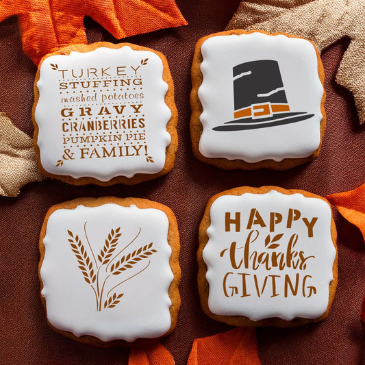 Happy Thanksgiving Cookie Stencil