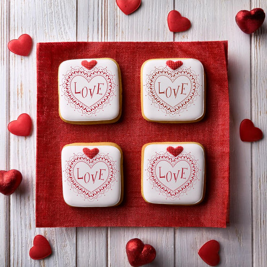 Mehndi Valentine Cookie Stencil