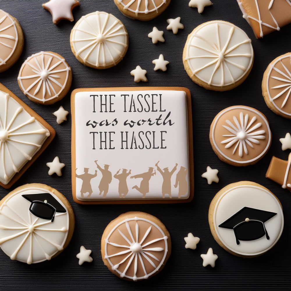 Tassel Was Worth the Hassle Cookie Stencil