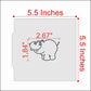 Measurements for the Animals PYO Cookie Stencil Kit